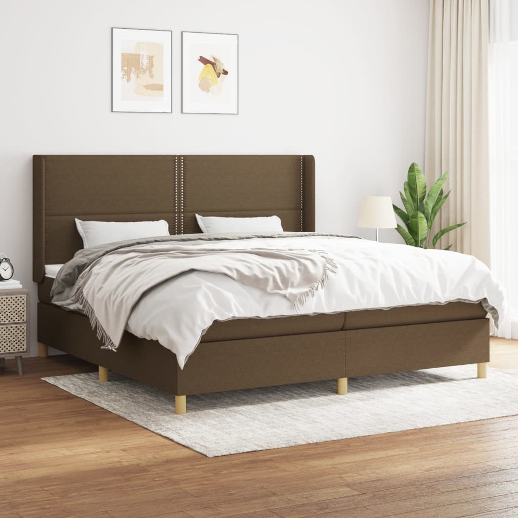 Sommier à lattes de lit avec matelas Marron foncé 200x200 cm - XIOS