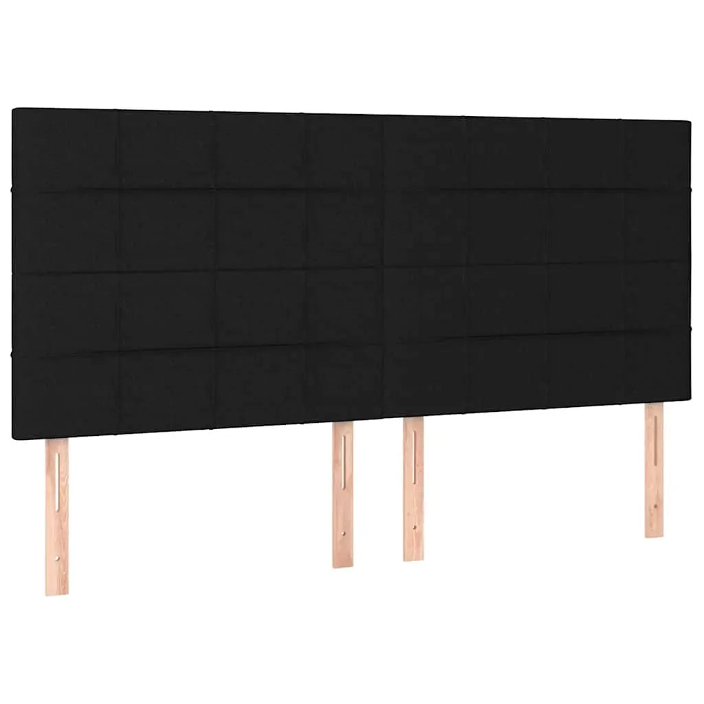 Sommier à lattes de lit avec matelas Noir 180x200 cm Tissu - XIOS