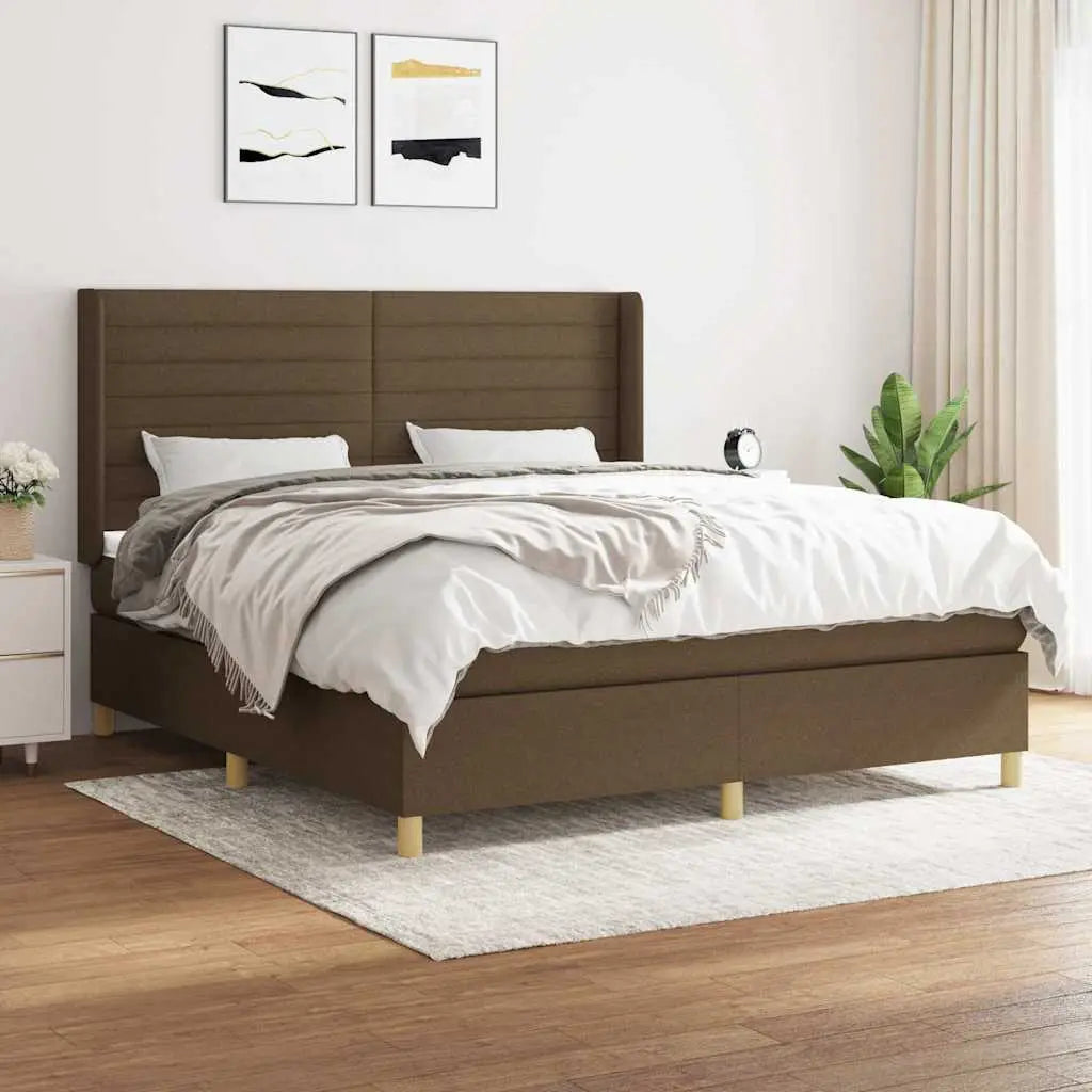 Sommier à lattes de lit avec matelas Marron foncé 160x200 cm - XIOS