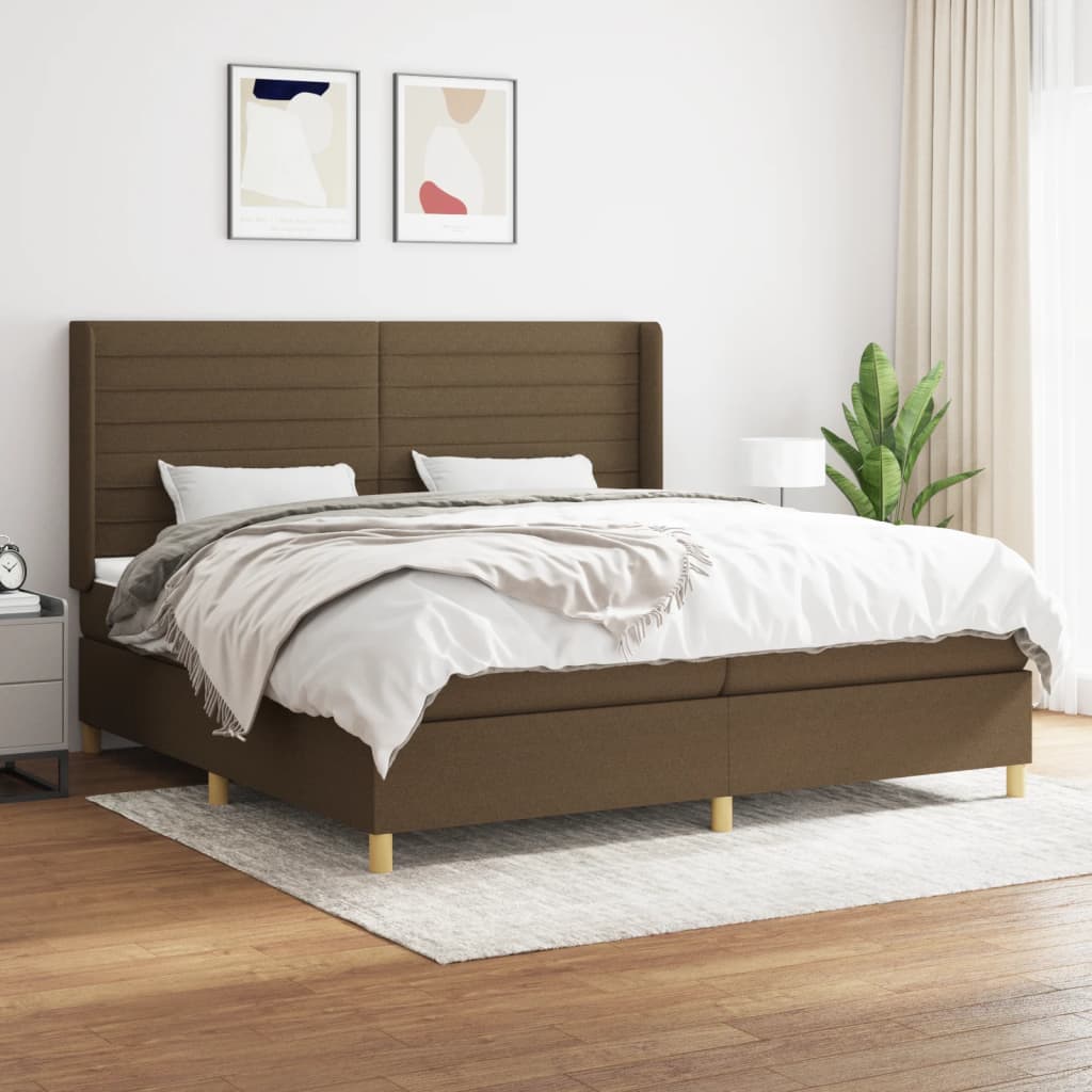 Sommier à lattes de lit avec matelas Marron foncé 200x200 cm - XIOS