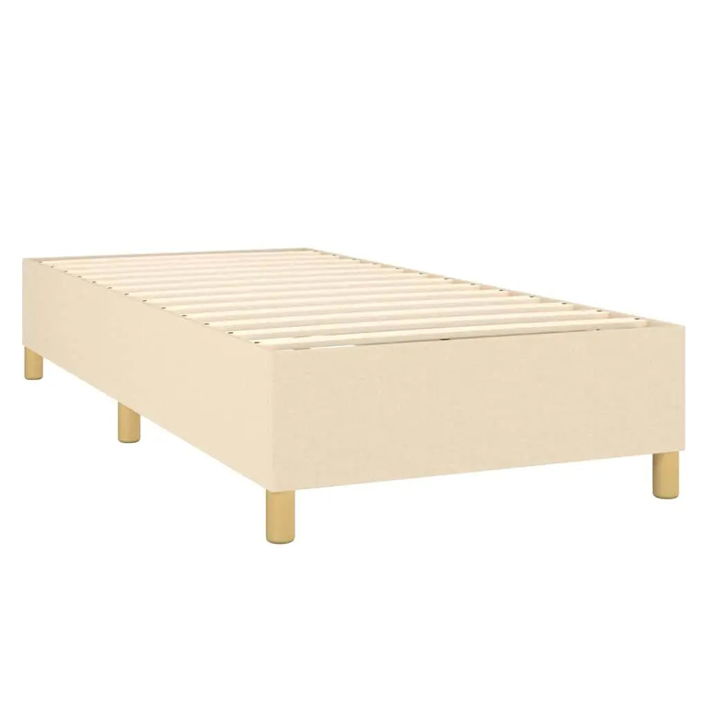 Sommier à lattes de lit avec matelas Crème 80x200 cm Tissu - XIOS