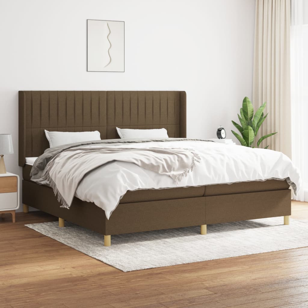 Sommier à lattes de lit avec matelas Marron foncé 200x200 cm - XIOS