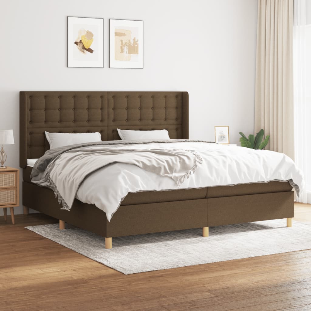 Sommier à lattes de lit avec matelas Marron foncé 200x200 cm - XIOS
