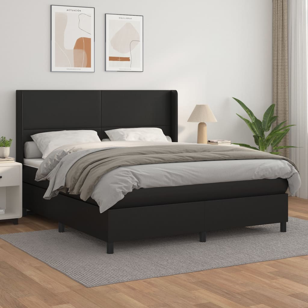 Sommier à lattes de lit avec matelas Noir 160x200 cm - XIOS