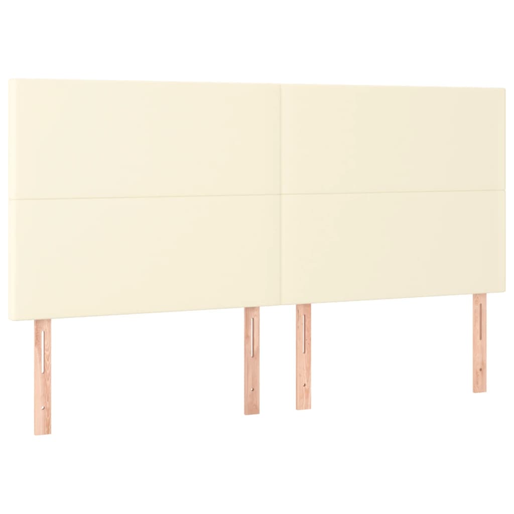 Sommier à lattes de lit avec matelas Crème 200x200cm Similicuir - XIOS