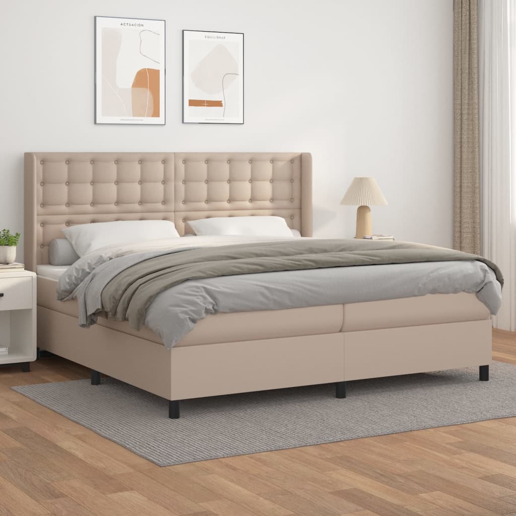 Sommier à lattes de lit avec matelas Cappuccino 200x200 cm - XIOS