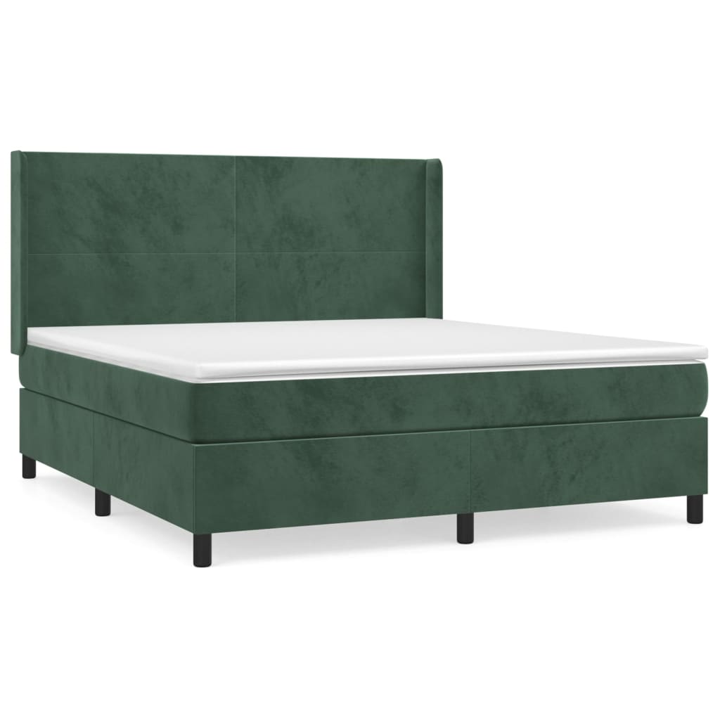 Sommier à lattes de lit et matelas Vert foncé 180x200cm Velours - XIOS