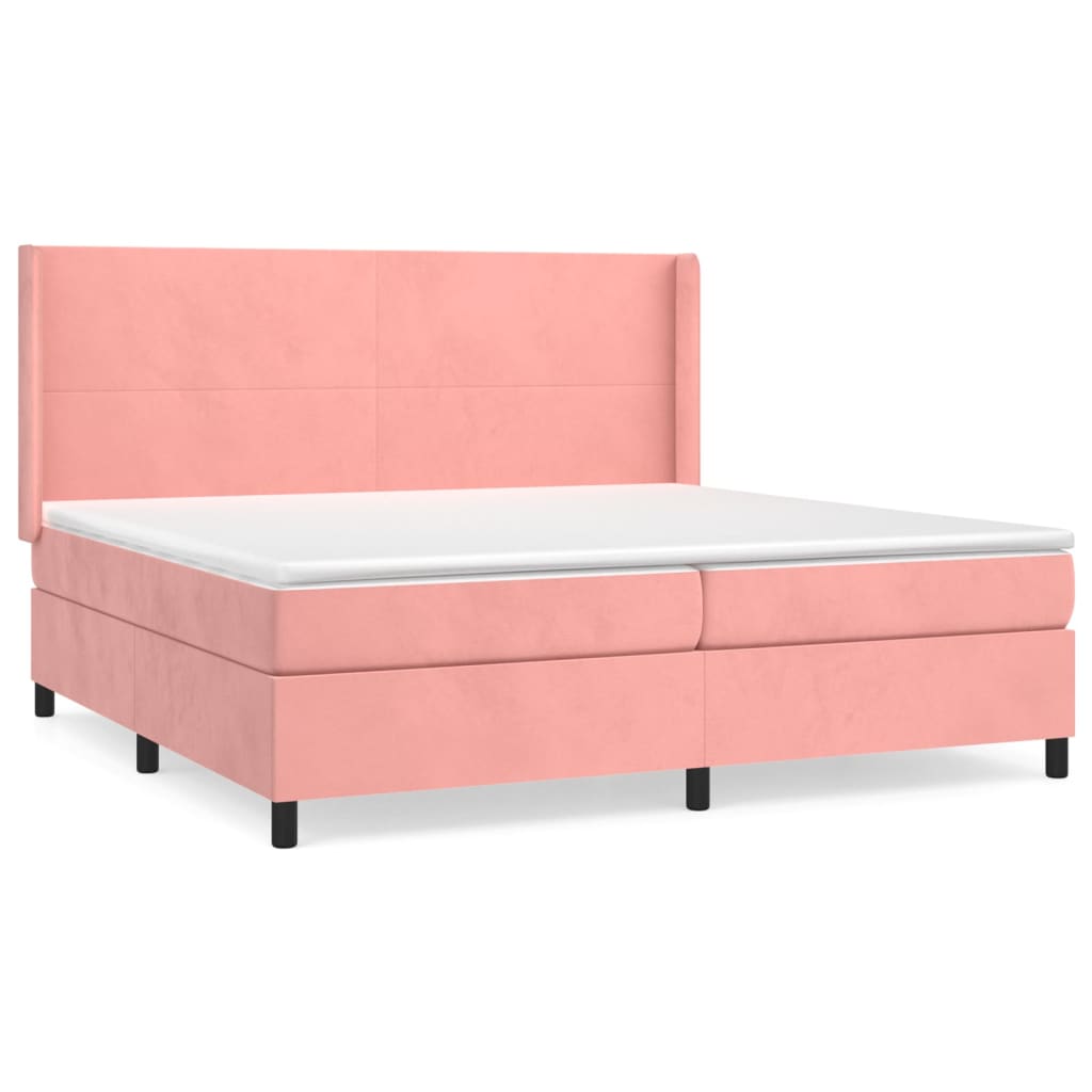 Sommier à lattes de lit avec matelas Rose 200x200 cm Velours - XIOS
