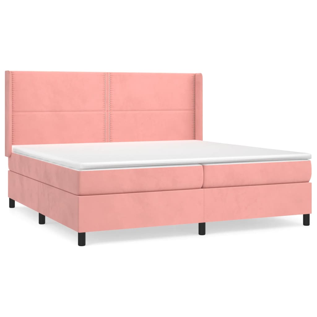 Sommier à lattes de lit avec matelas Rose 200x200 cm Velours - XIOS