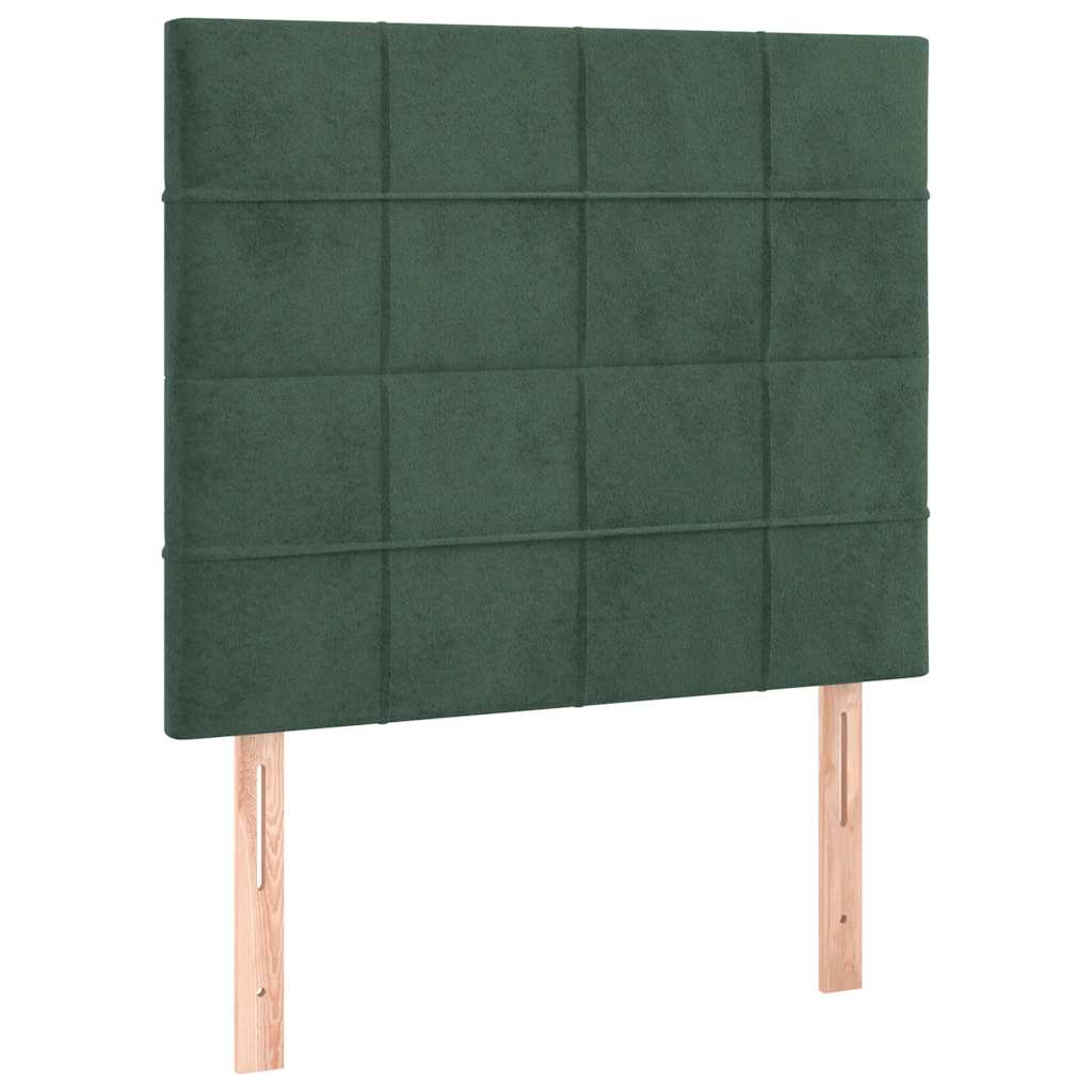 Sommier à lattes de lit et matelas Vert foncé 80x200 cm Velours - XIOS