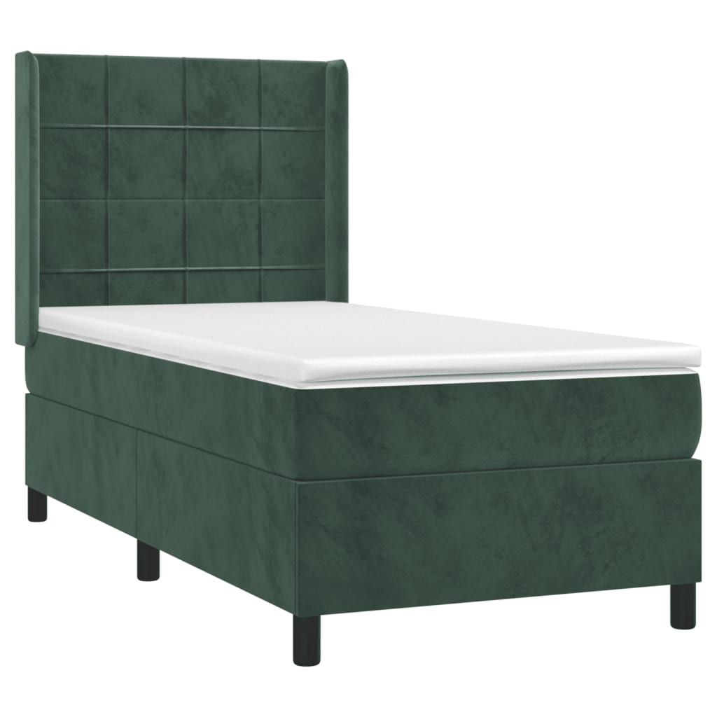 Sommier à lattes de lit avec matelas Vert foncé 90x200 cm - XIOS