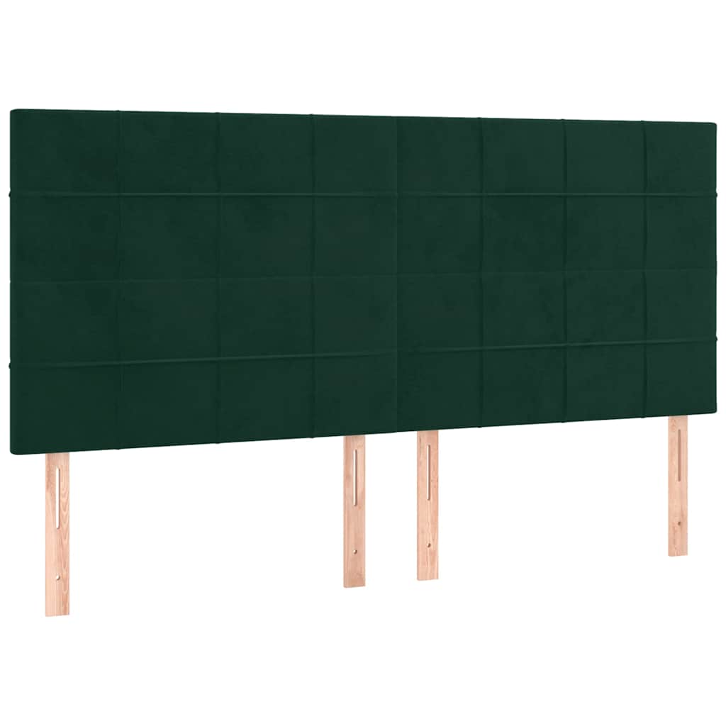 Sommier à lattes de lit et matelas Vert foncé 160x200cm Velours - XIOS