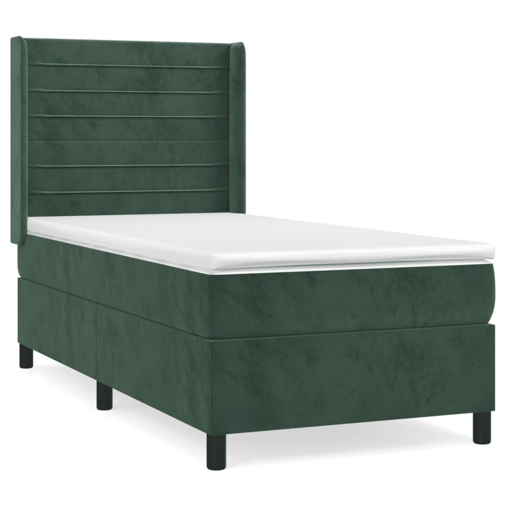 Sommier à lattes de lit avec matelas Vert foncé 90x200 cm - XIOS
