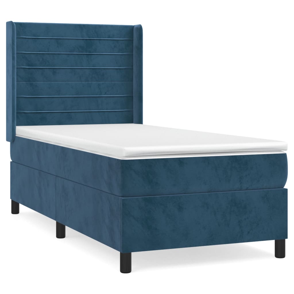 Sommier à lattes de lit avec matelas Bleu foncé 90x200 cm - XIOS