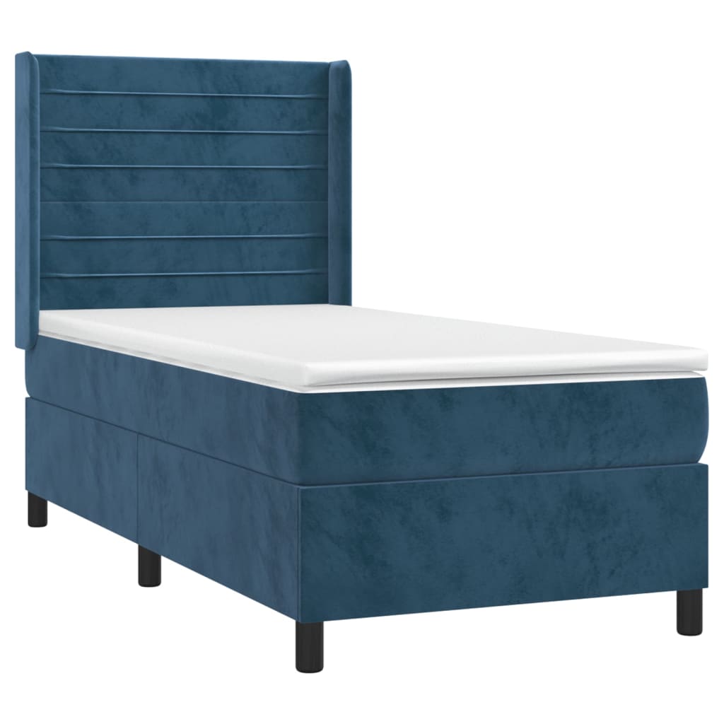 Sommier à lattes de lit avec matelas Bleu foncé 90x200 cm - XIOS