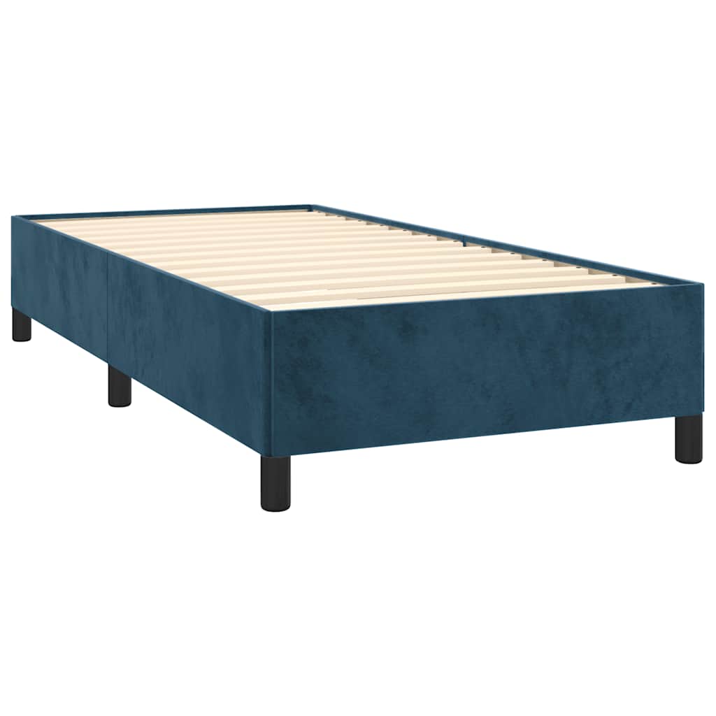Sommier à lattes de lit et matelas Bleu foncé 80x200 cm Velours - XIOS