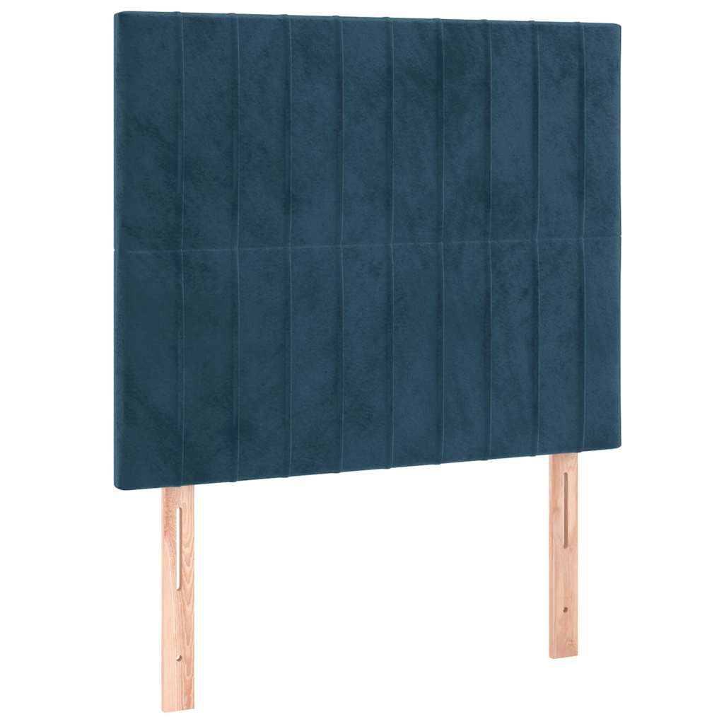 Sommier à lattes de lit et matelas Bleu foncé 80x200 cm Velours - XIOS