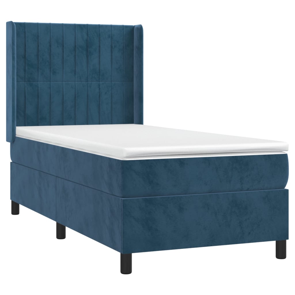 Sommier à lattes de lit avec matelas Bleu foncé 90x200 cm - XIOS