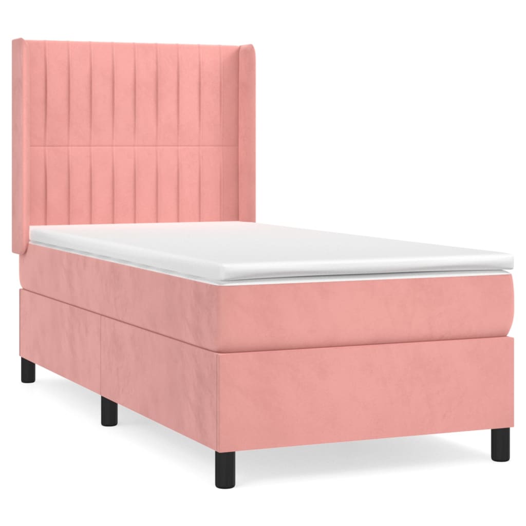 Sommier à lattes de lit avec matelas Rose 100x200 cm Velours - XIOS