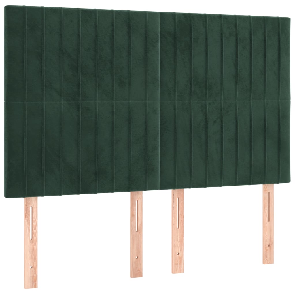 Sommier à lattes de lit et matelas Vert foncé 140x200cm Velours - XIOS
