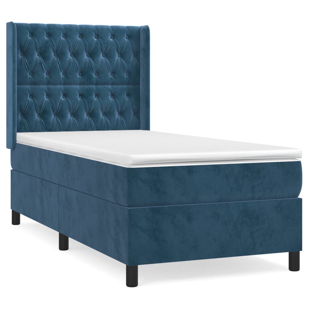 Sommier à lattes de lit avec matelas Bleu foncé 90x200 cm - XIOS