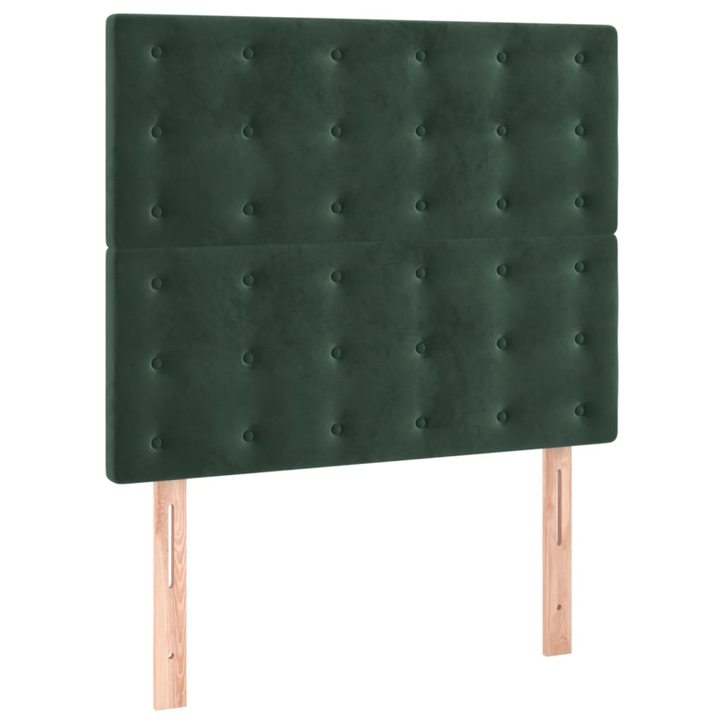 Sommier à lattes de lit et matelas Vert foncé 80x200 cm Velours - XIOS