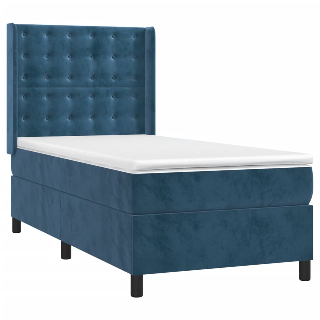 Sommier à lattes de lit avec matelas Bleu foncé 90x190 cm - XIOS
