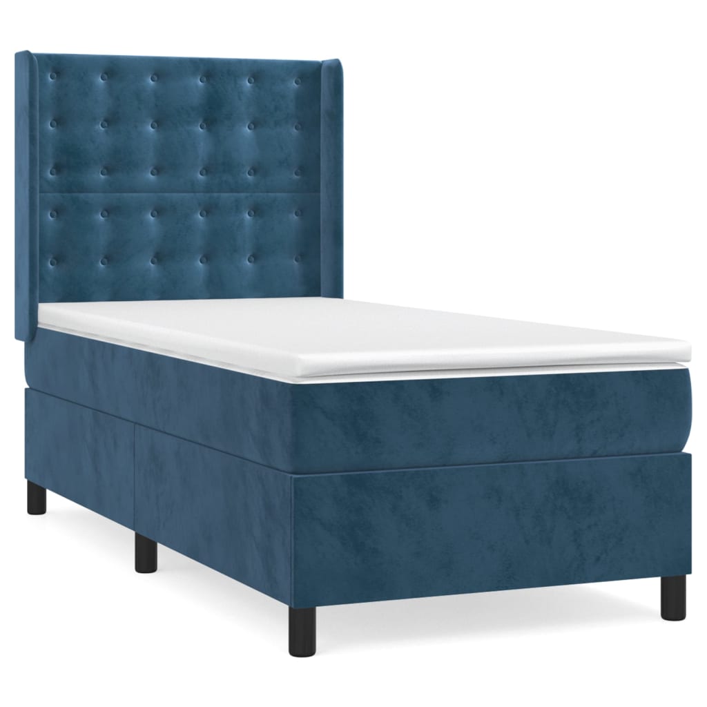 Sommier à lattes de lit avec matelas Bleu foncé 90x200 cm - XIOS