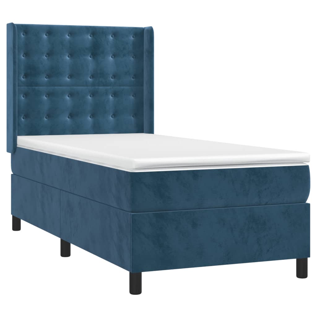 Sommier à lattes de lit avec matelas Bleu foncé 90x200 cm - XIOS