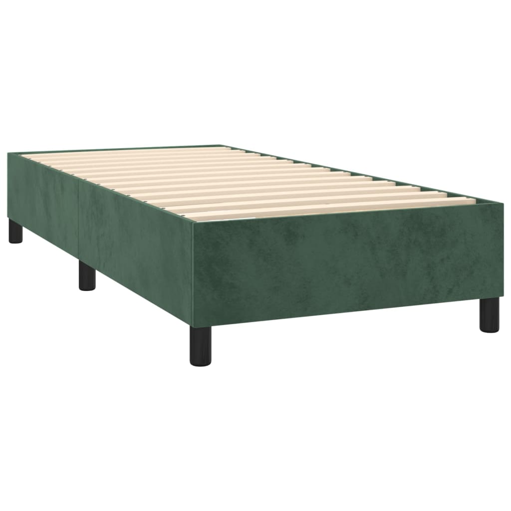 Sommier à lattes de lit avec matelas Vert foncé 100x200 cm - XIOS