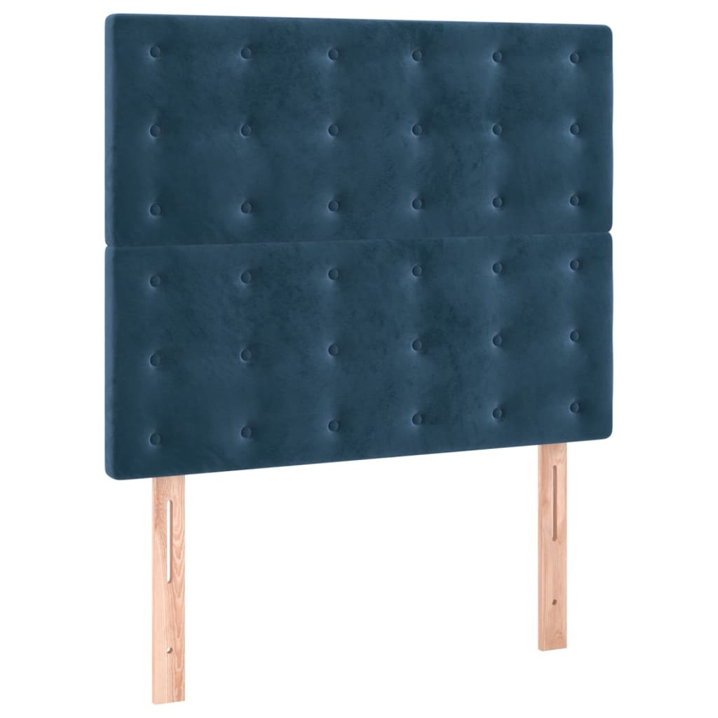 Sommier à lattes de lit avec matelas Bleu foncé 100x200 cm - XIOS
