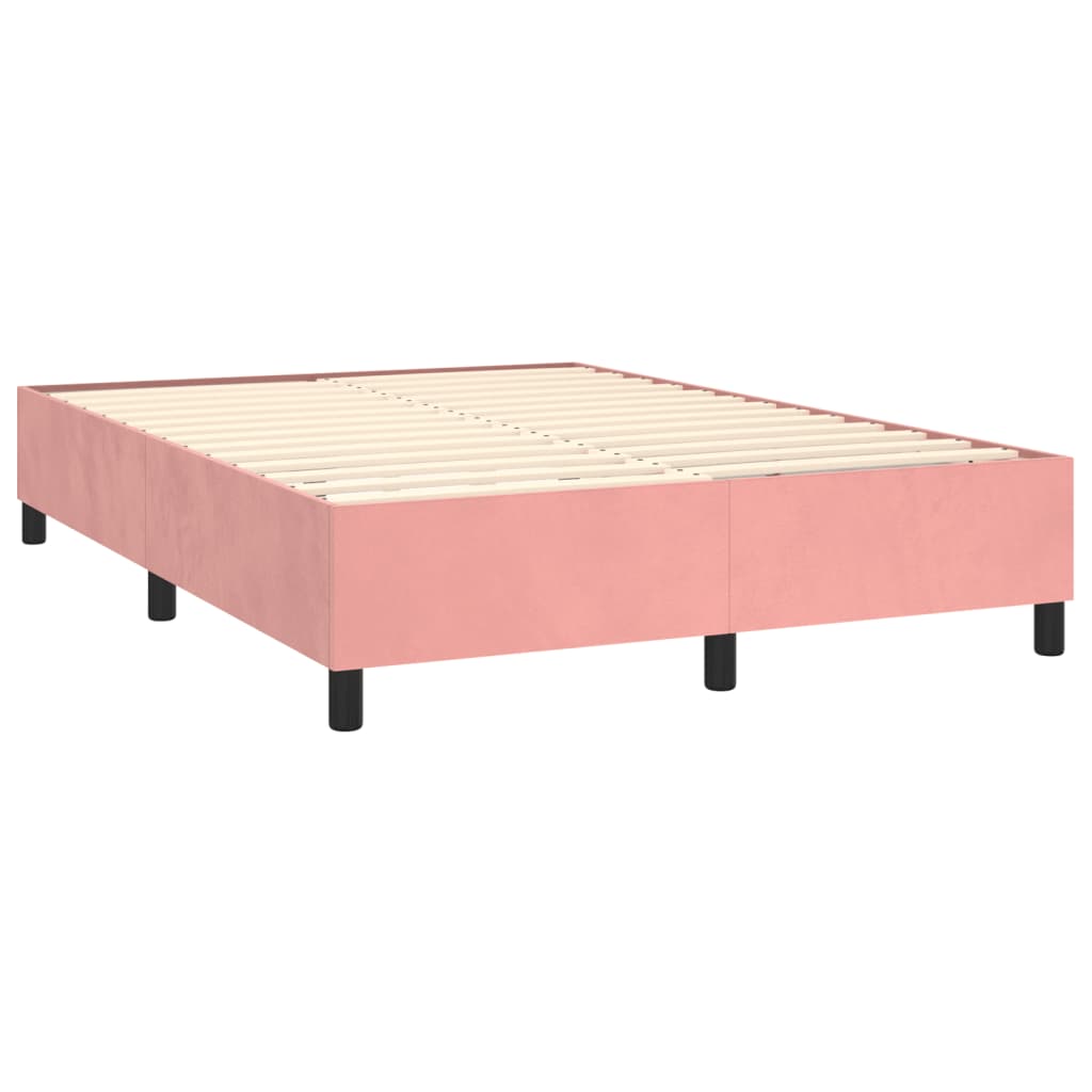Sommier à lattes de lit avec matelas Rose 140x190 cm Velours - XIOS