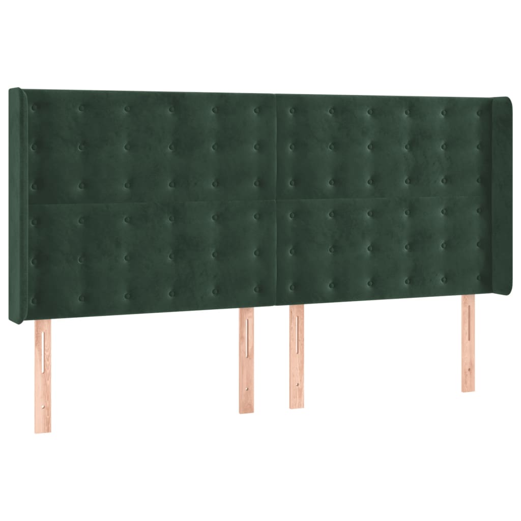 Sommier à lattes de lit et matelas Vert foncé 160x200cm Velours - XIOS