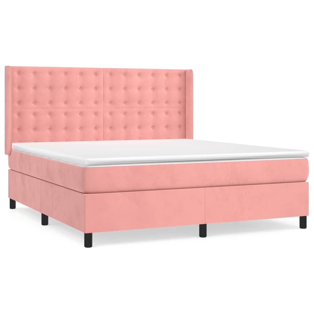 Sommier à lattes de lit avec matelas Rose 160x200 cm Velours - XIOS
