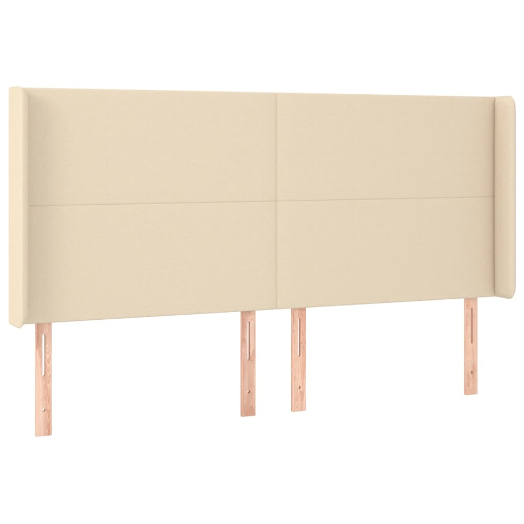Sommier à lattes de lit matelas LED Crème 180x200 cm Tissu - XIOS