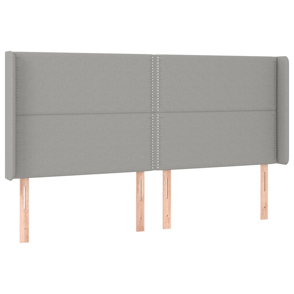 Sommier à lattes de lit matelas LED Gris clair 200x200 cm Tissu - XIOS