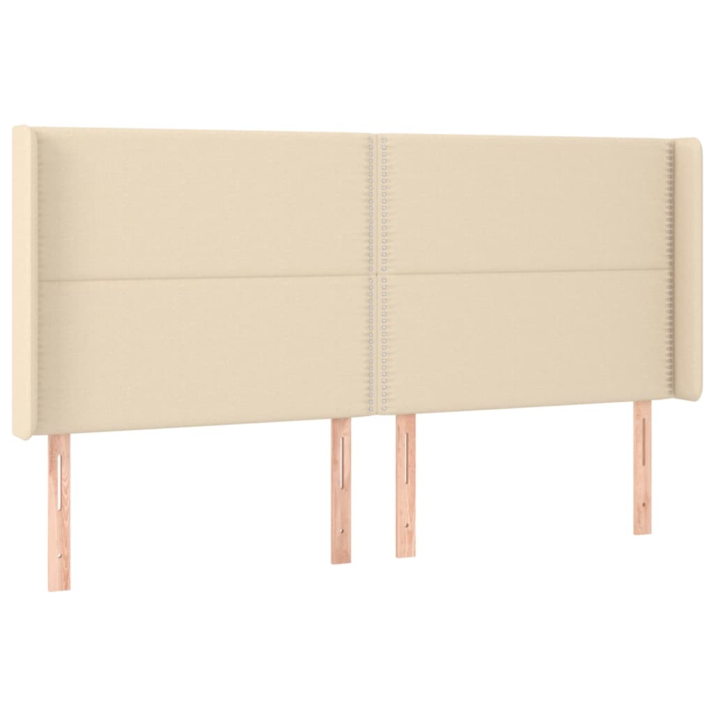 Sommier à lattes de lit matelas LED Crème 200x200 cm Tissu - XIOS