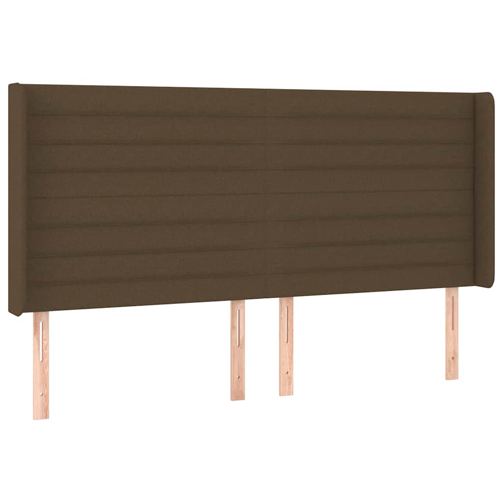 Sommier à lattes de lit matelas et LED Marron foncé 180x200cm - XIOS