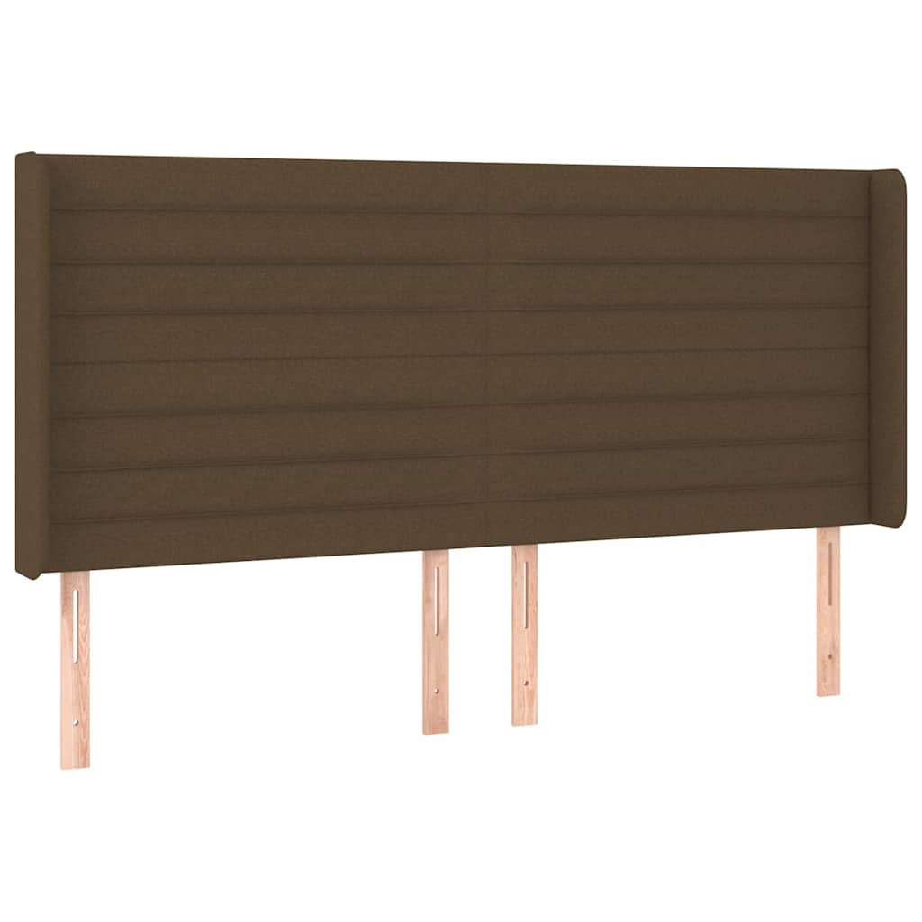 Sommier à lattes de lit matelas et LED Marron foncé 180x200cm - XIOS
