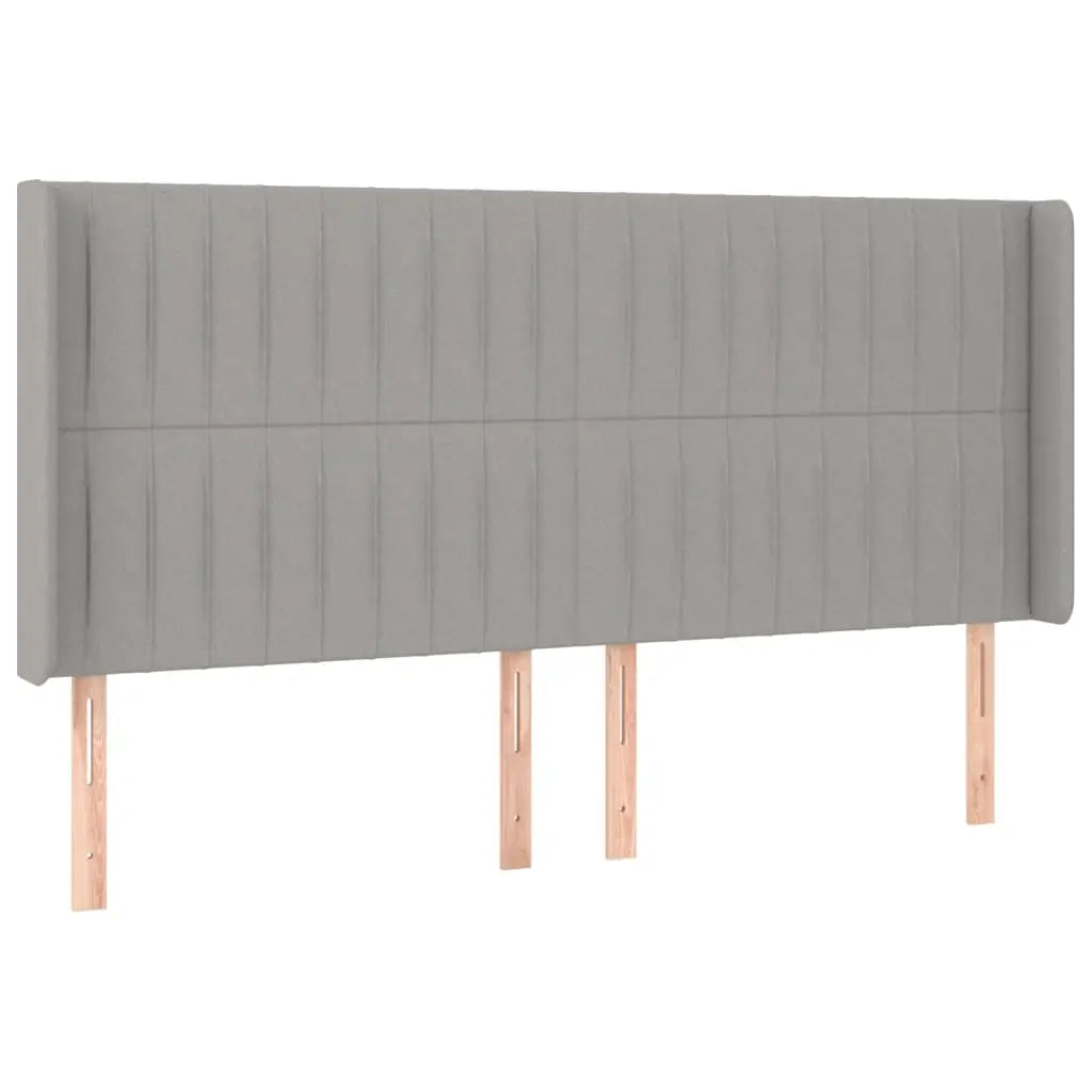 Sommier à lattes de lit matelas LED Gris clair 160x200 cm Tissu - XIOS