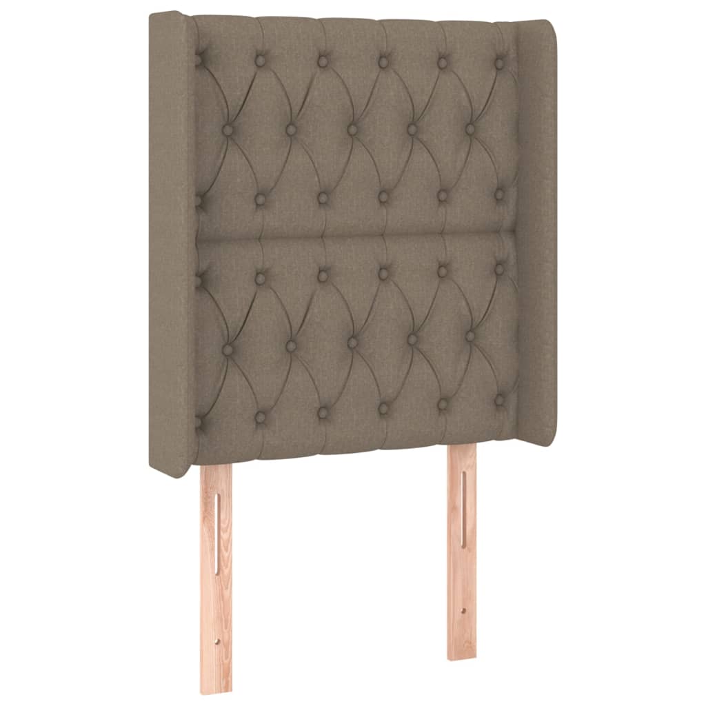 Sommier à lattes de lit matelas et LED Taupe 80x200cm Tissu - XIOS