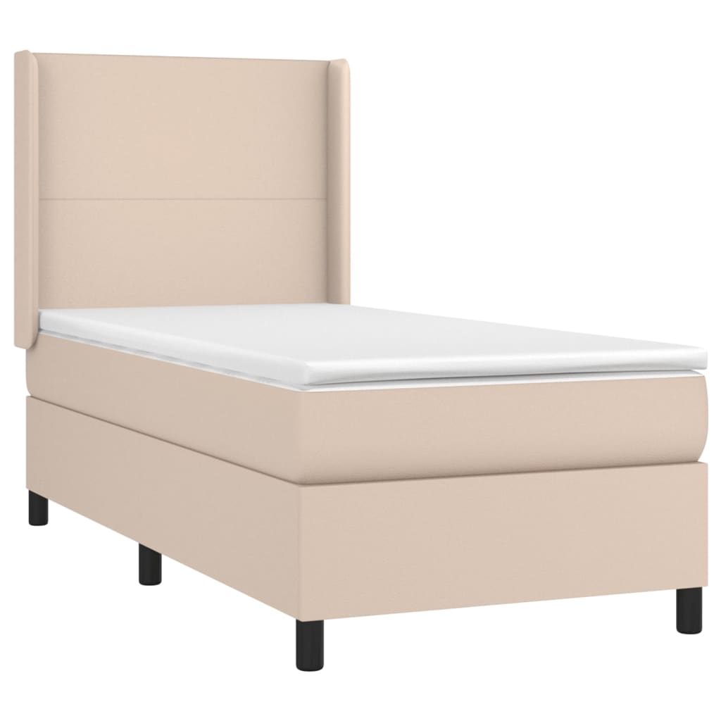 Sommier à lattes de lit matelas et LED Cappuccino 90x190cm - XIOS