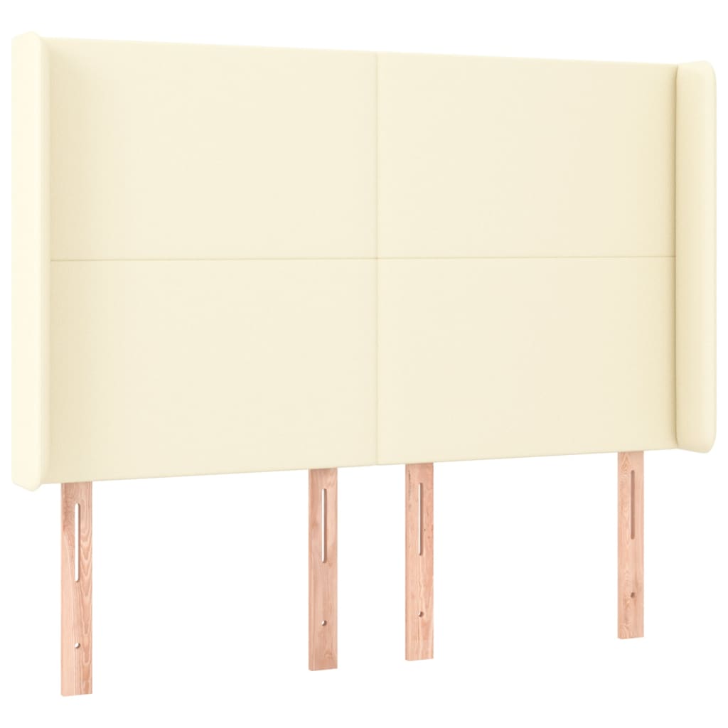 Sommier à lattes de lit matelas LED Crème 140x190 cm Similicuir - XIOS
