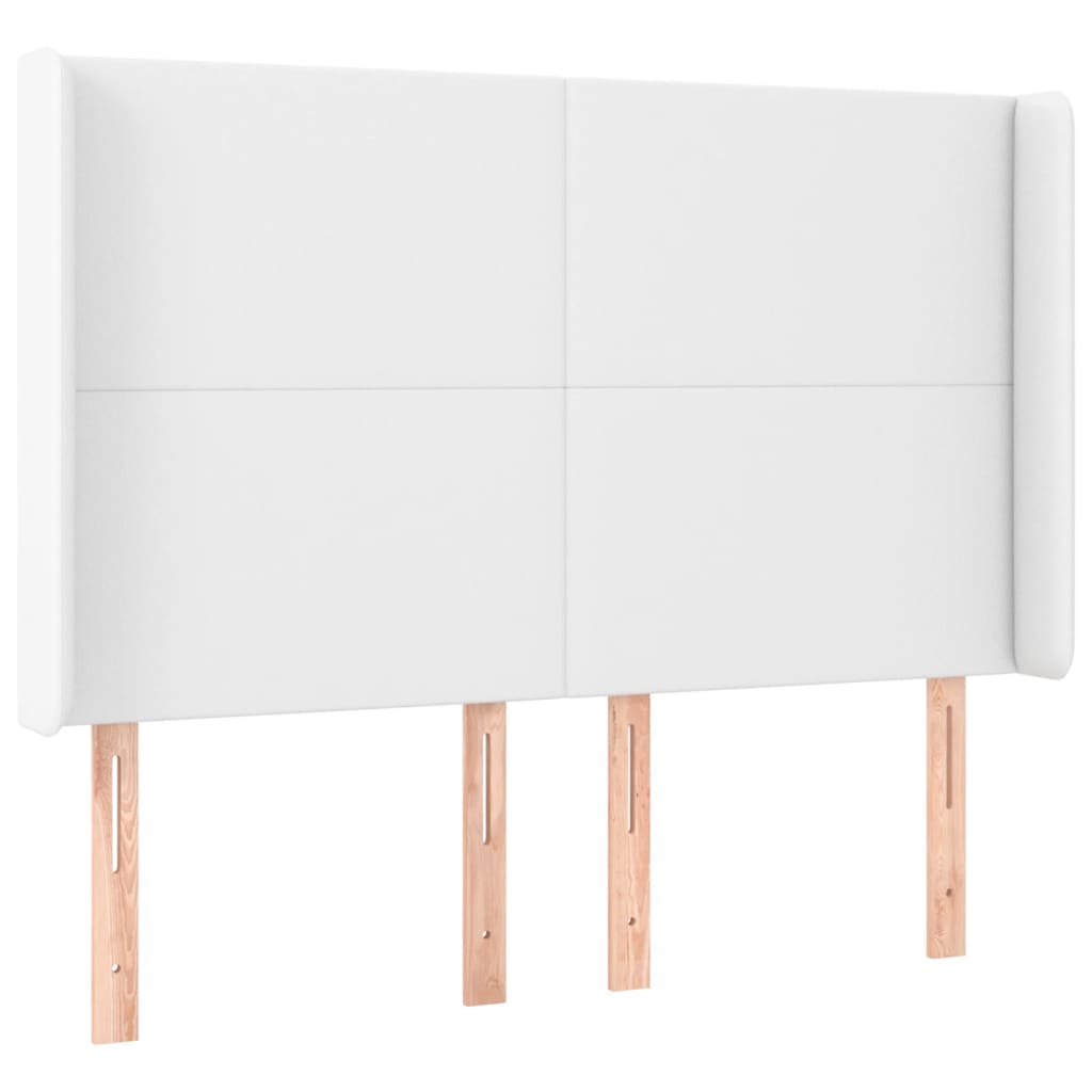 Sommier à lattes de lit matelas LED Blanc 140x200 cm Similicuir - XIOS
