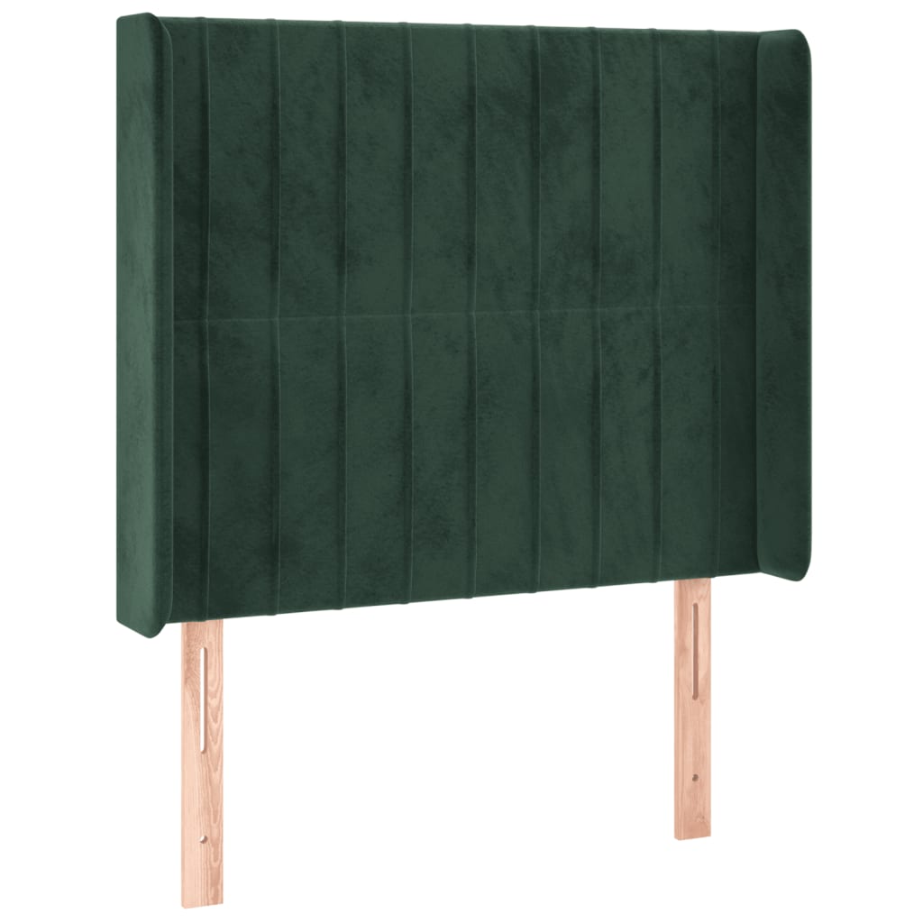 Sommier à lattes de lit matelas et LED Vert foncé 100x200 cm - XIOS