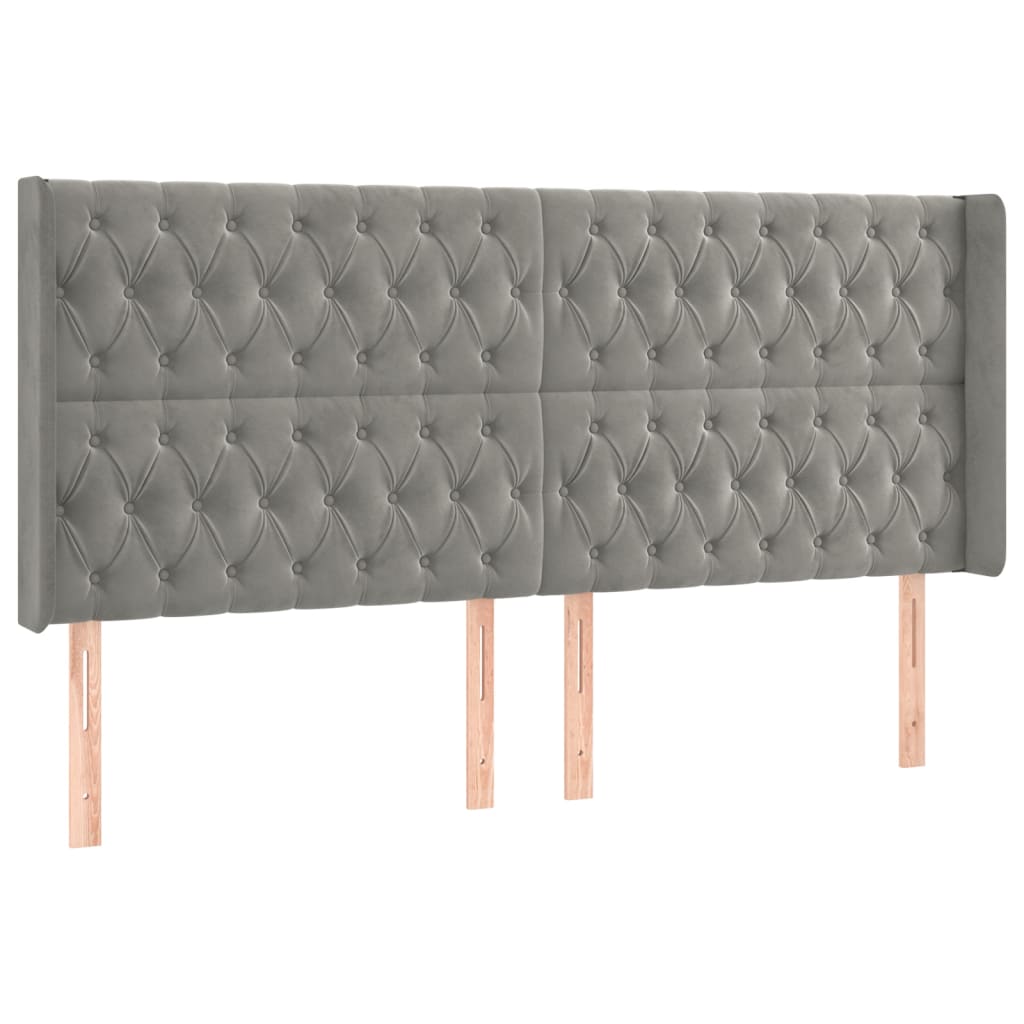 Sommier à lattes de lit matelas et LED Gris clair 200x200 cm - XIOS