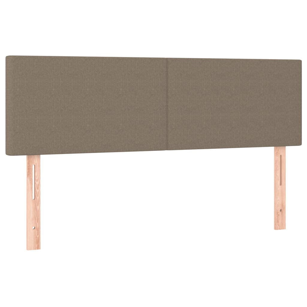 Sommier à lattes de lit avec matelas LED Taupe 140x190 cm Tissu - XIOS
