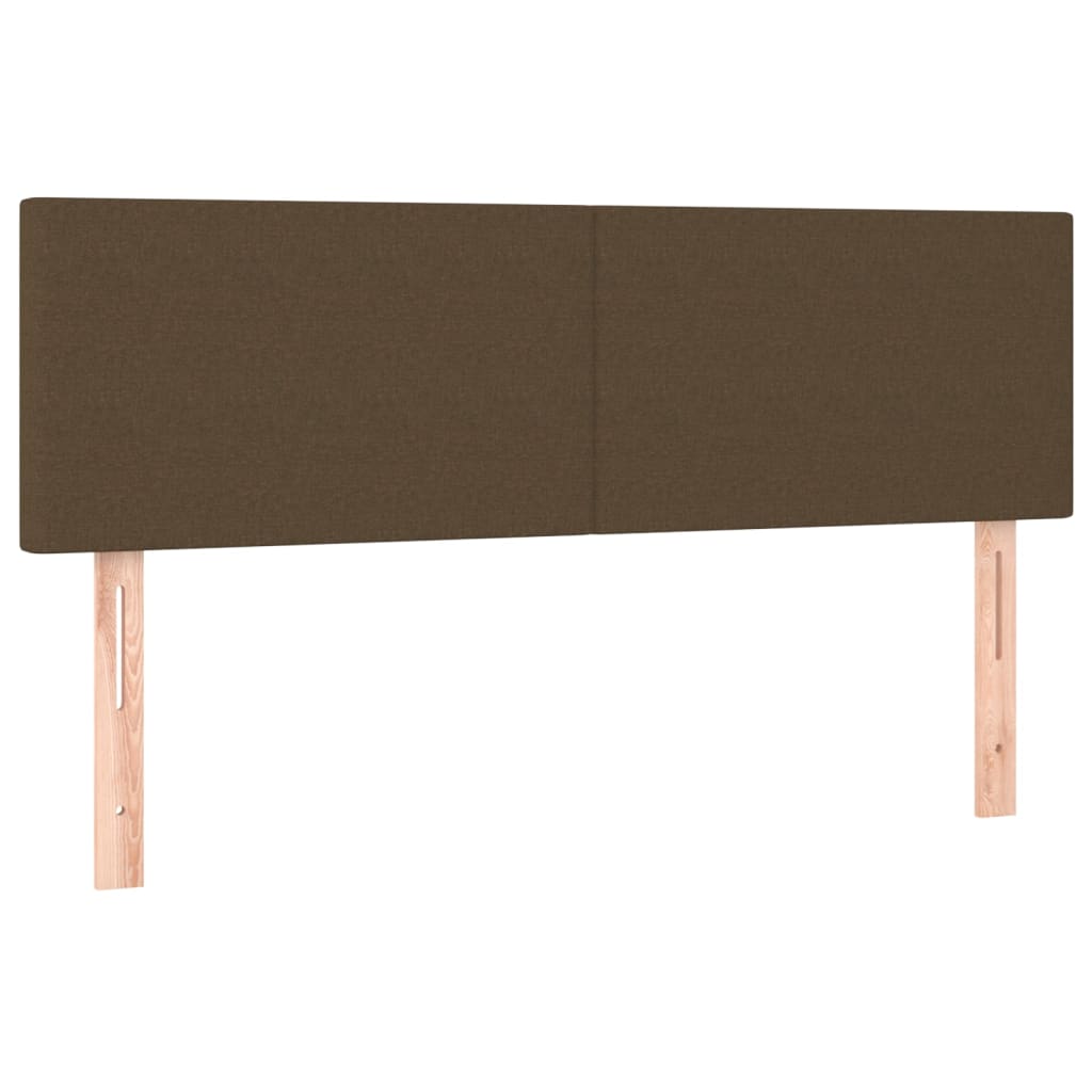 Sommier à lattes de lit matelas et LED Marron foncé 140x200 cm - XIOS