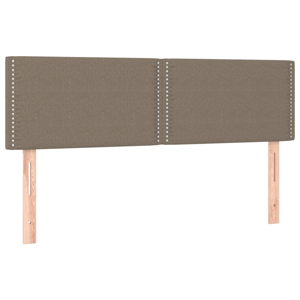 Sommier à lattes de lit avec matelas LED Taupe 140x190 cm Tissu - XIOS