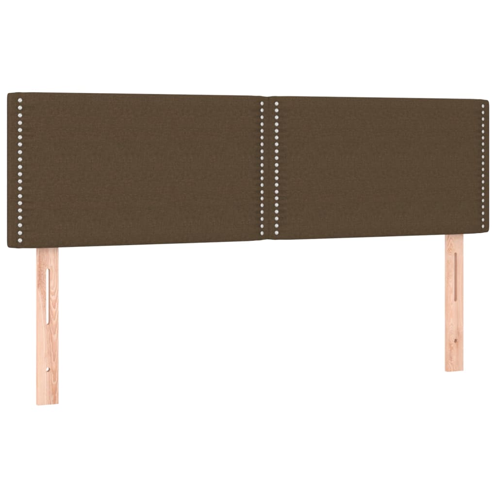 Sommier à lattes de lit matelas et LED Marron foncé 140x200 cm - XIOS